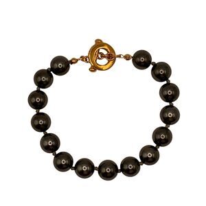 Vintage Carolee Faux Black Pearl Bracelet 7” Woman’s Jewelry